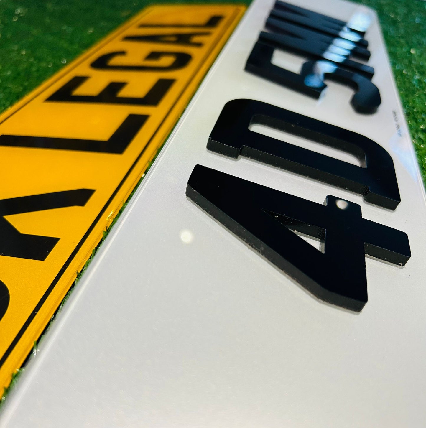 Pair of Short 5 Replacement Number Plates - 5 DIGITS REGISTRATIONS ONLY