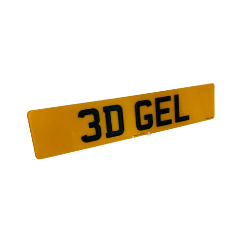 3D Gel Number Plates - Replacement (Rear) UK Legal