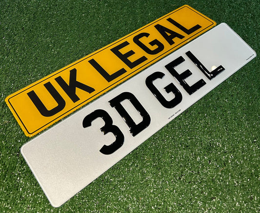 Pair of 3D Gel Replacement Number Plates