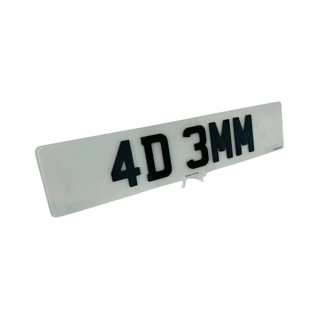 4D Number Plates - 4D 3MM Replacement (Pair) UK Legal