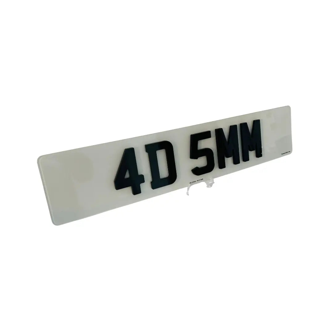 4D Number Plates - 4D 5mm Replacement (Pair) UK Legal