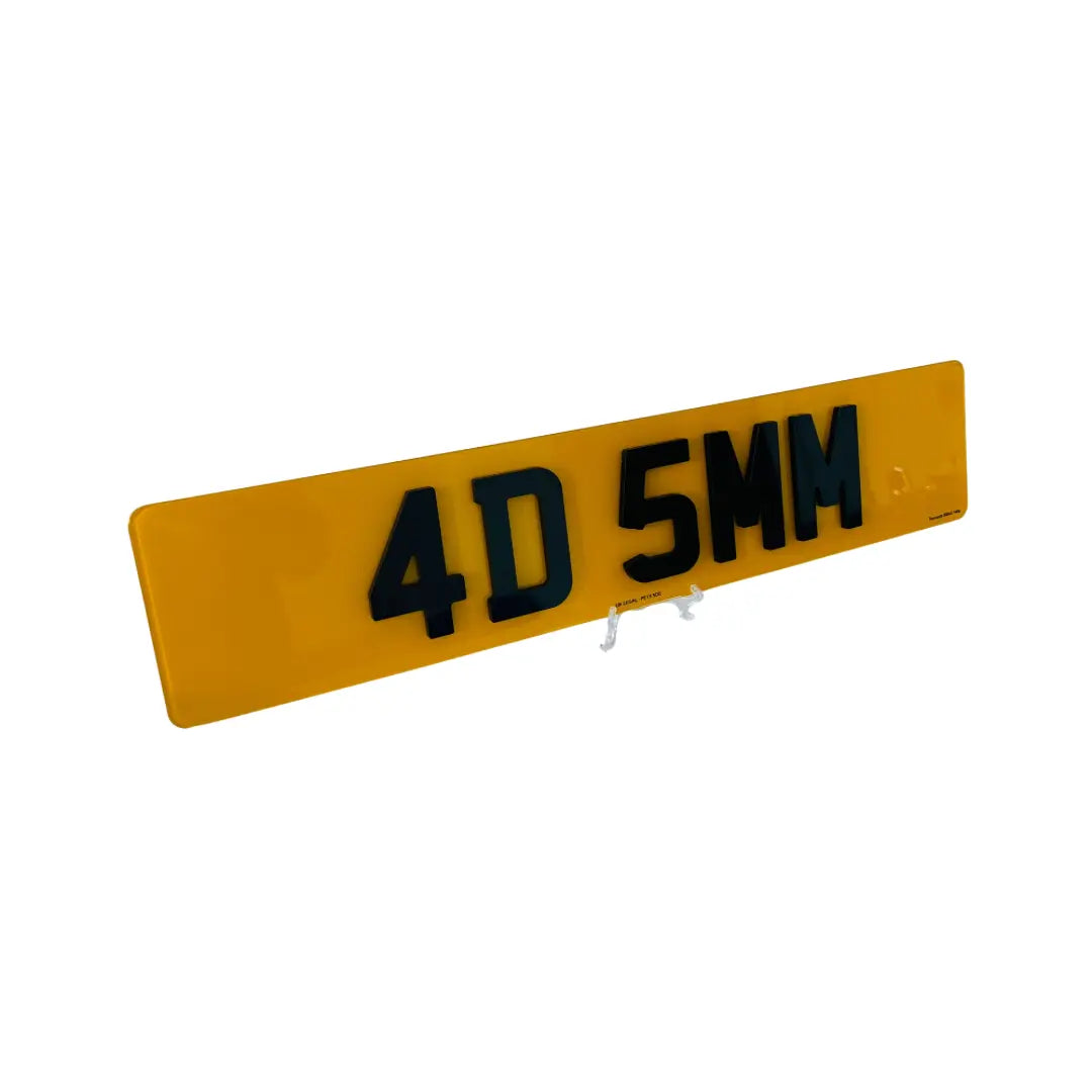4D Number plates - 4d 5mm Replacement (Rear) UK Legal