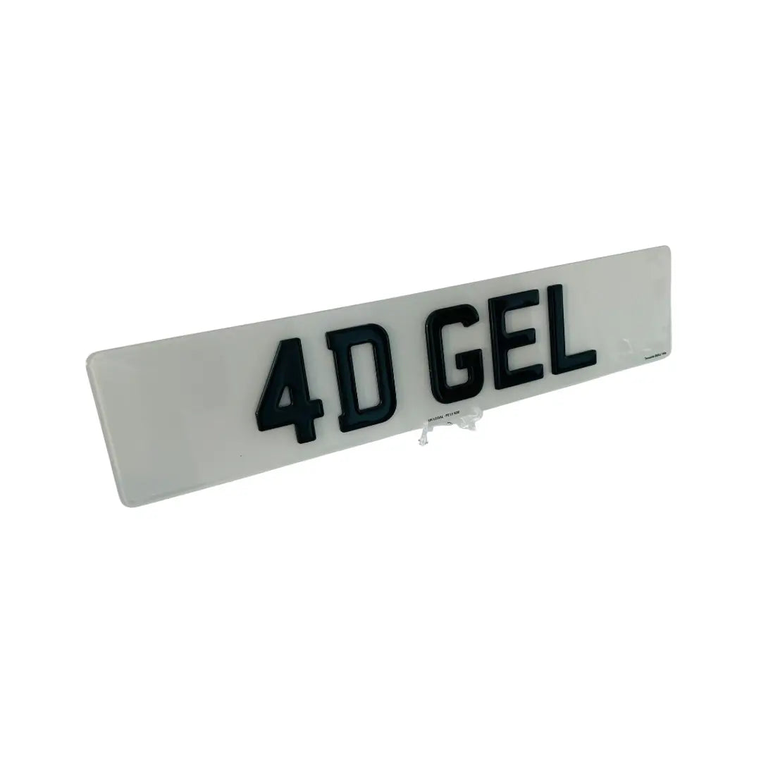 4D Gel Number Plates- Replacement (Front) UK Legal