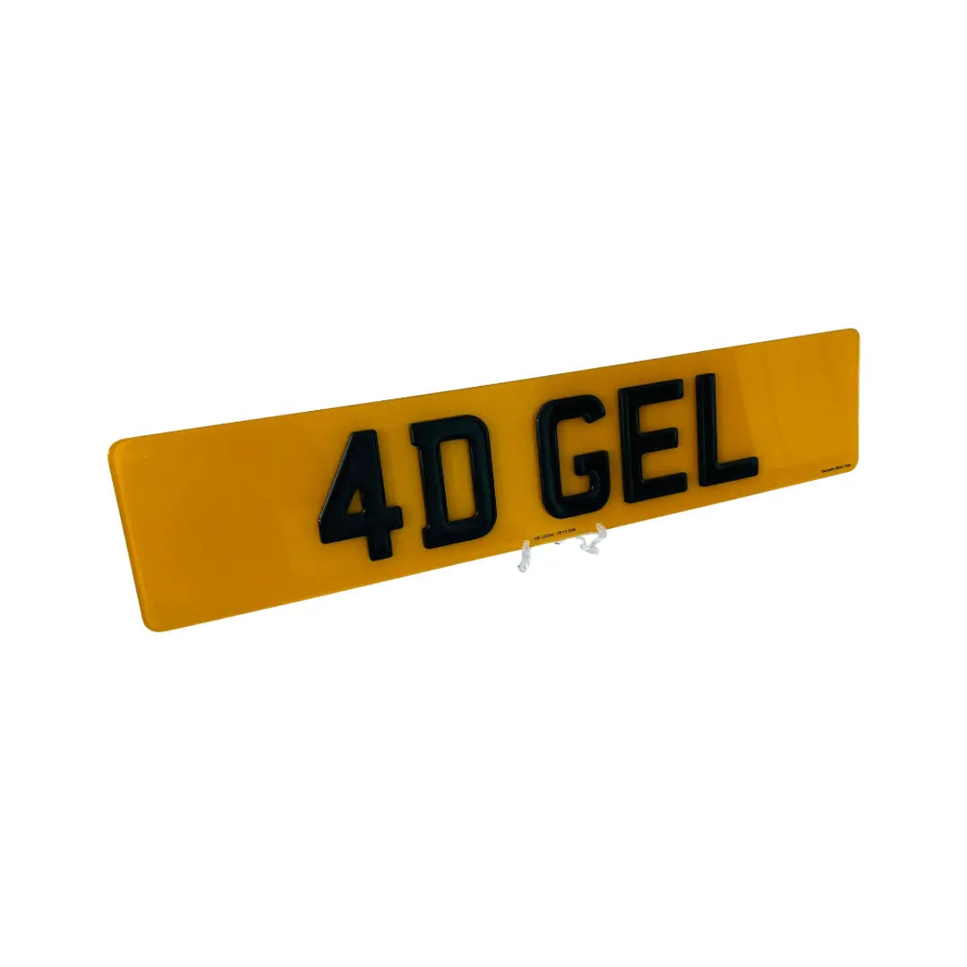 4D Gel Number Plates - Replacement (Rear) UK Legal
