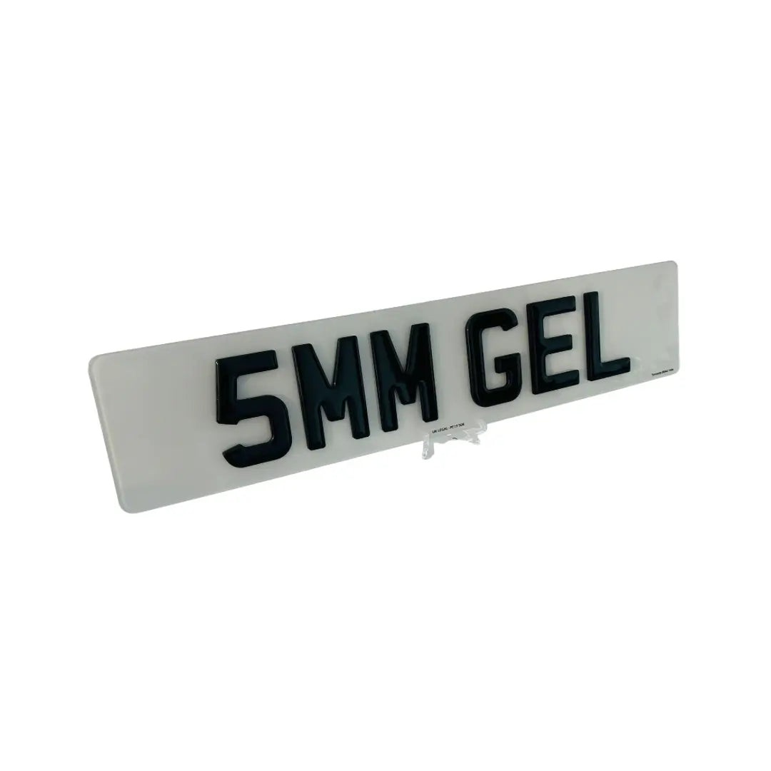 5mm Gel Number Plates - Replacement (Front) UK Legal