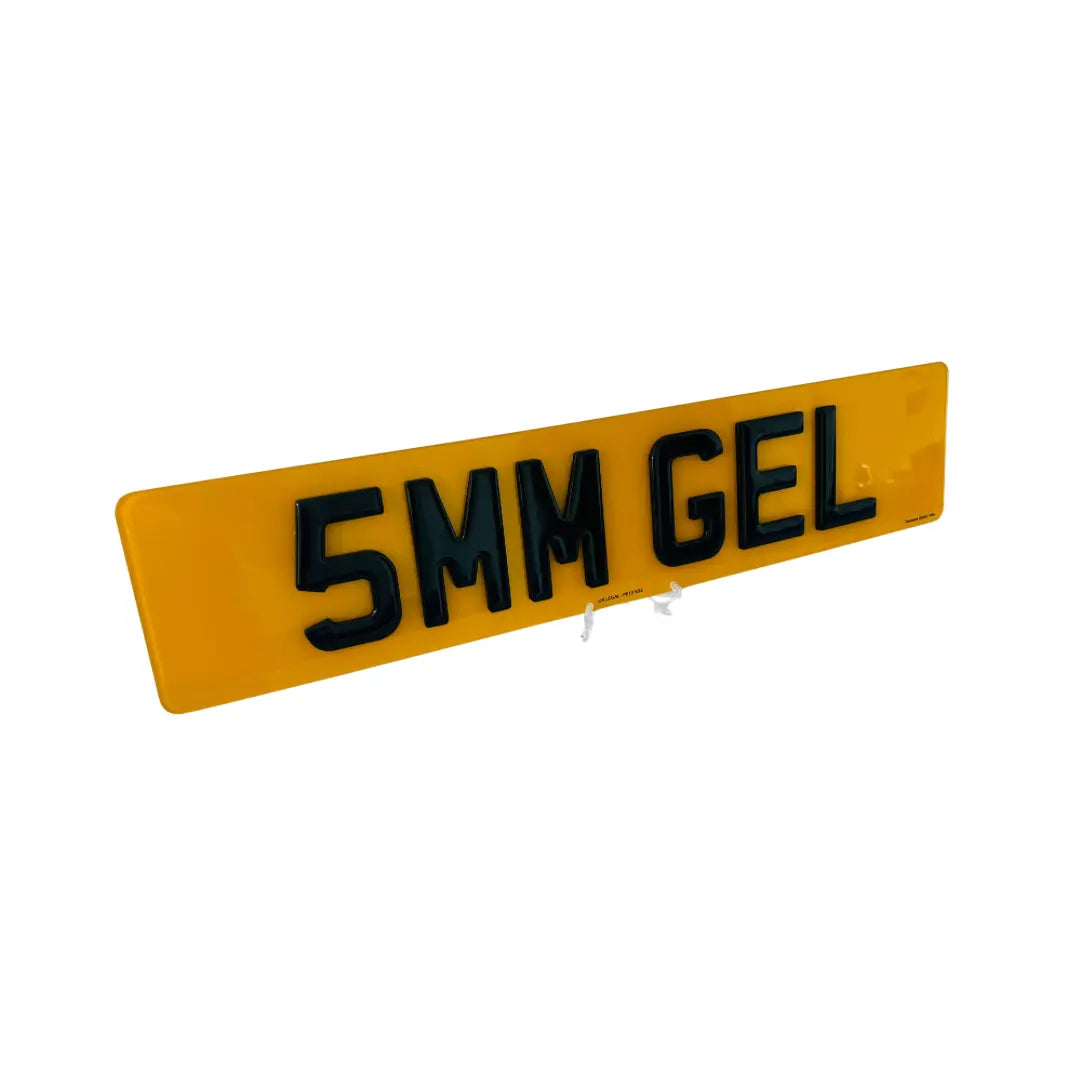 5mm Gel Number Plates - Replacement (Rear) UK Legal