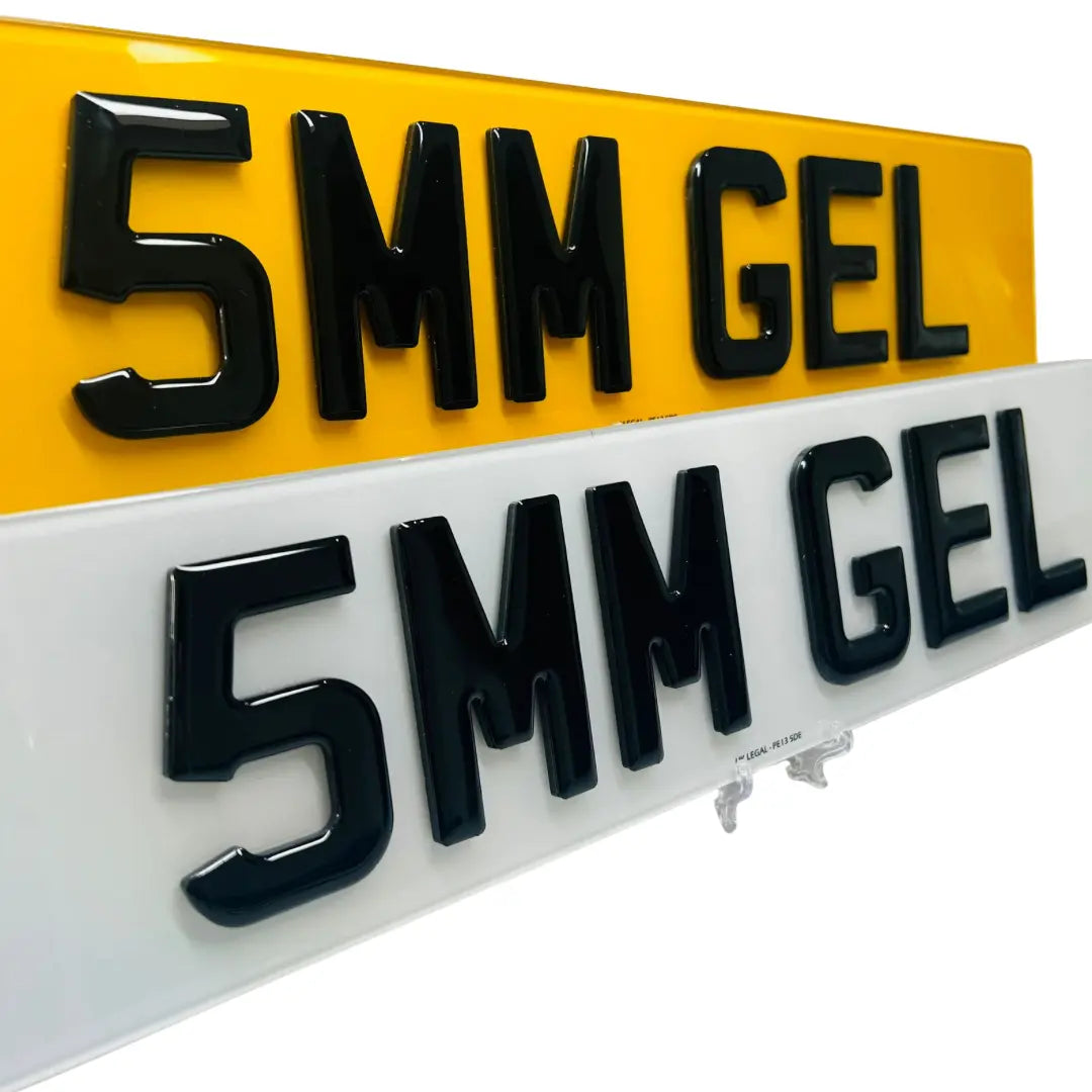 5mm Gel Number Plates - Replacement (Pair) UK Legal