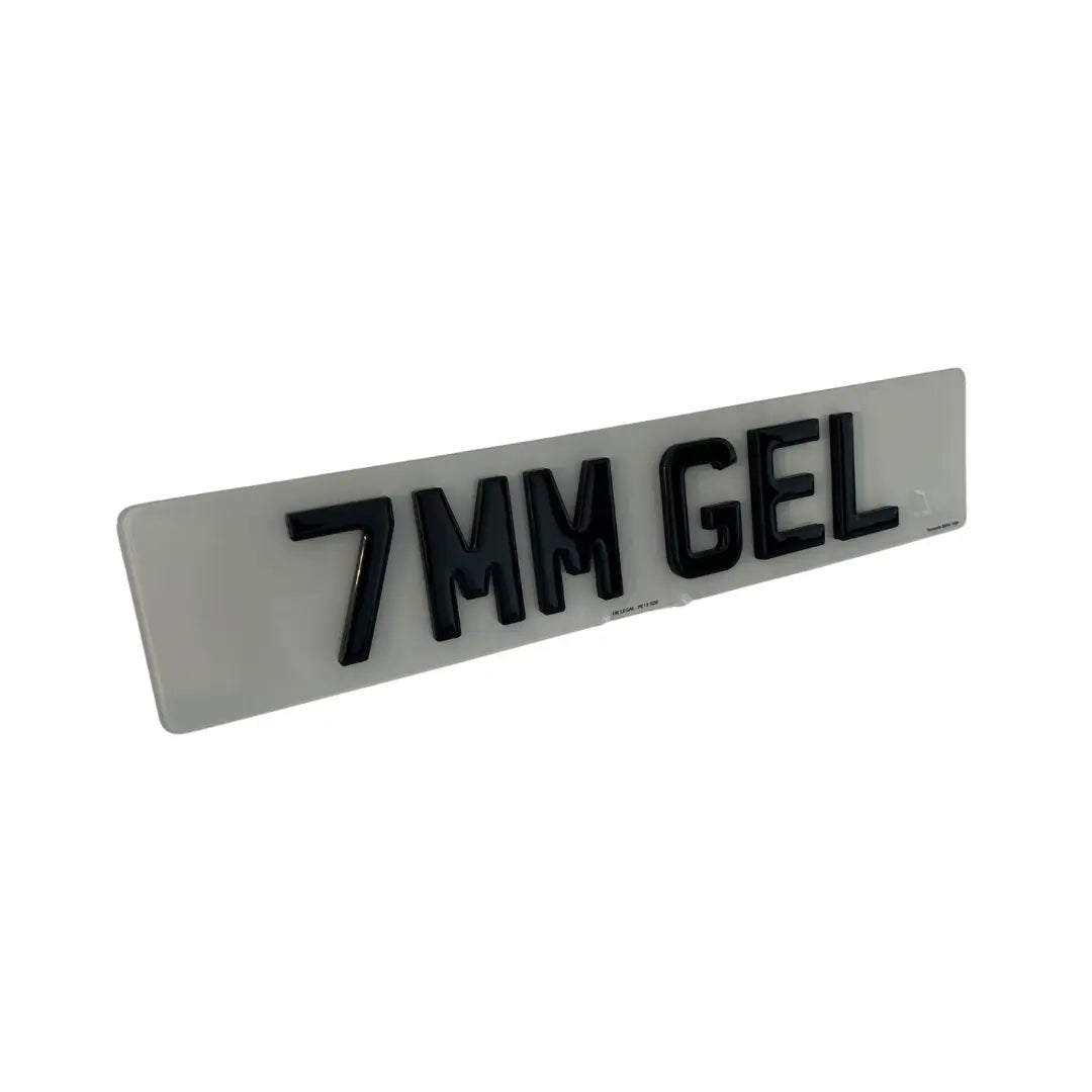 Gel Number Plates - 7mm Gel Replacement ( Front) UK Legal