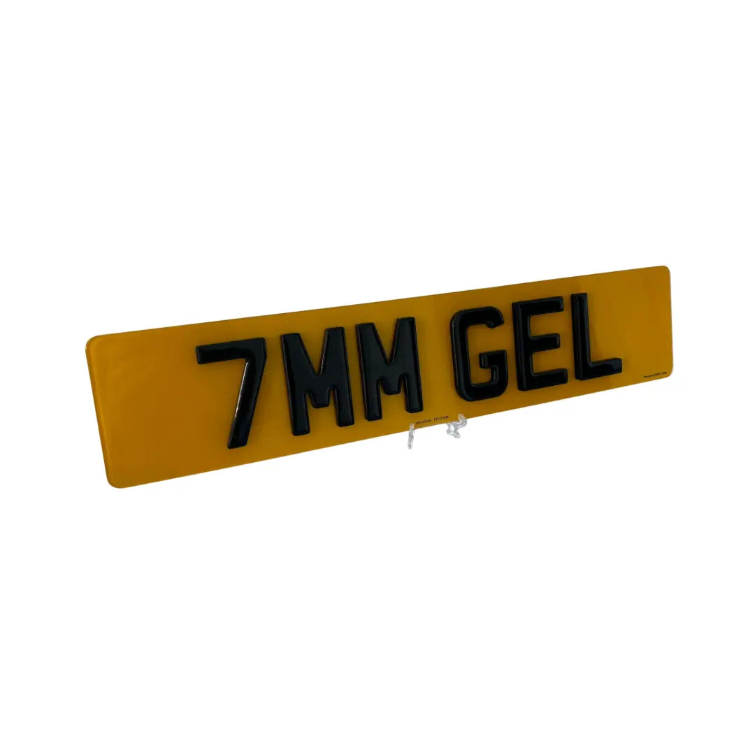 Gel Number Plates - 7mm Gel Replacement (Rear) UK Legal