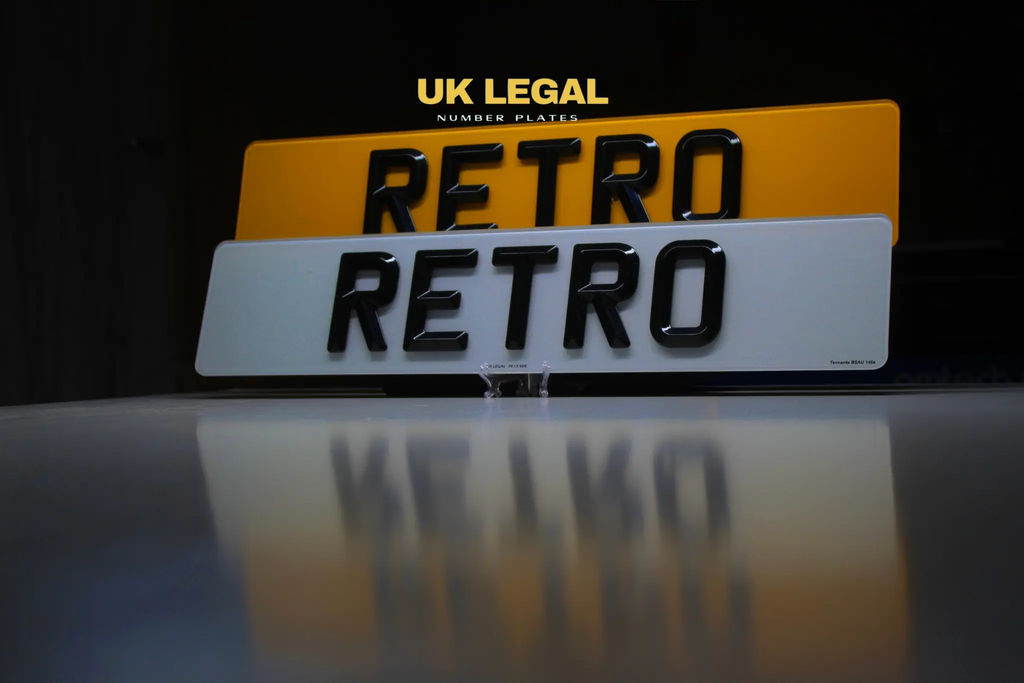 Custom Replacement Number Plates | Retro Style | UK Legal UK Legal
