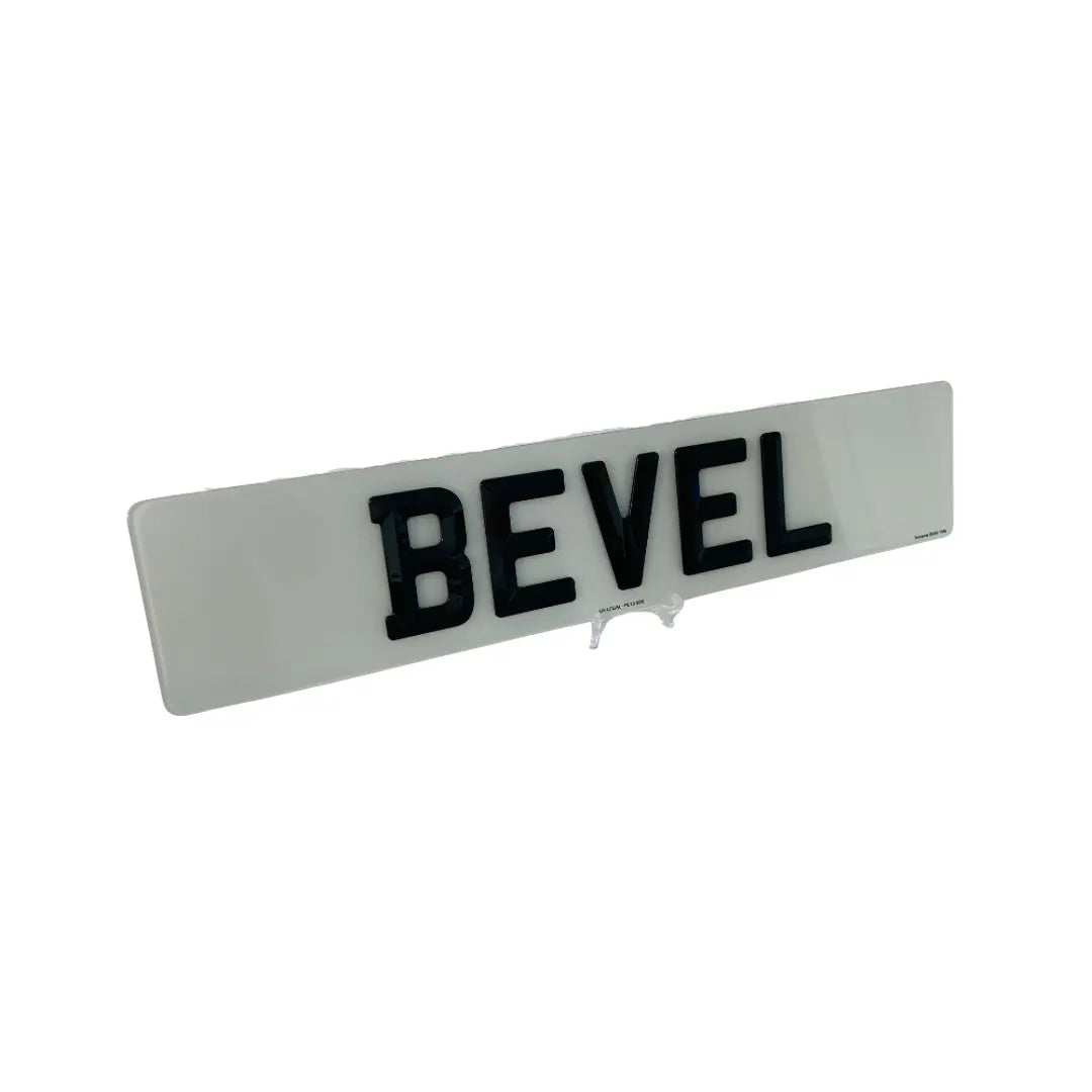Bevelled Number Plates - Replacement (Front) UK Legal