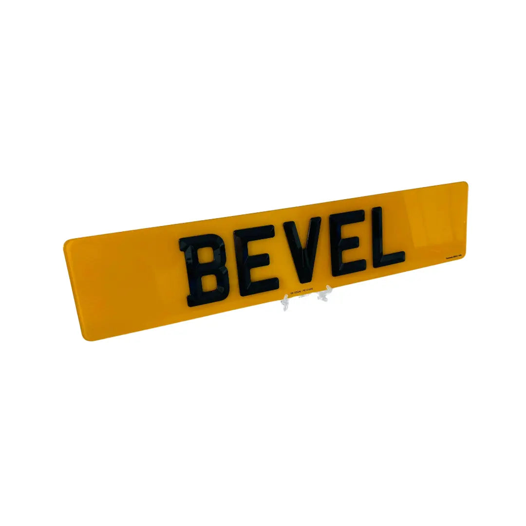 Bevelled Number Plates - Replacement (Rear) UK Legal