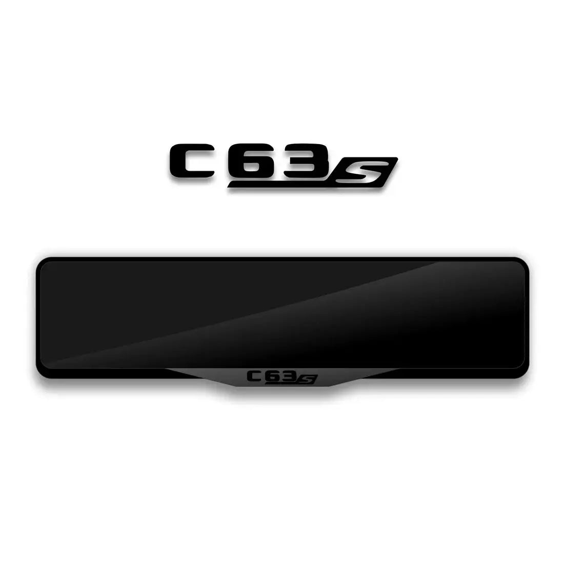 Number Plate Holders - C63s Mercedes ( Black ) UK Legal
