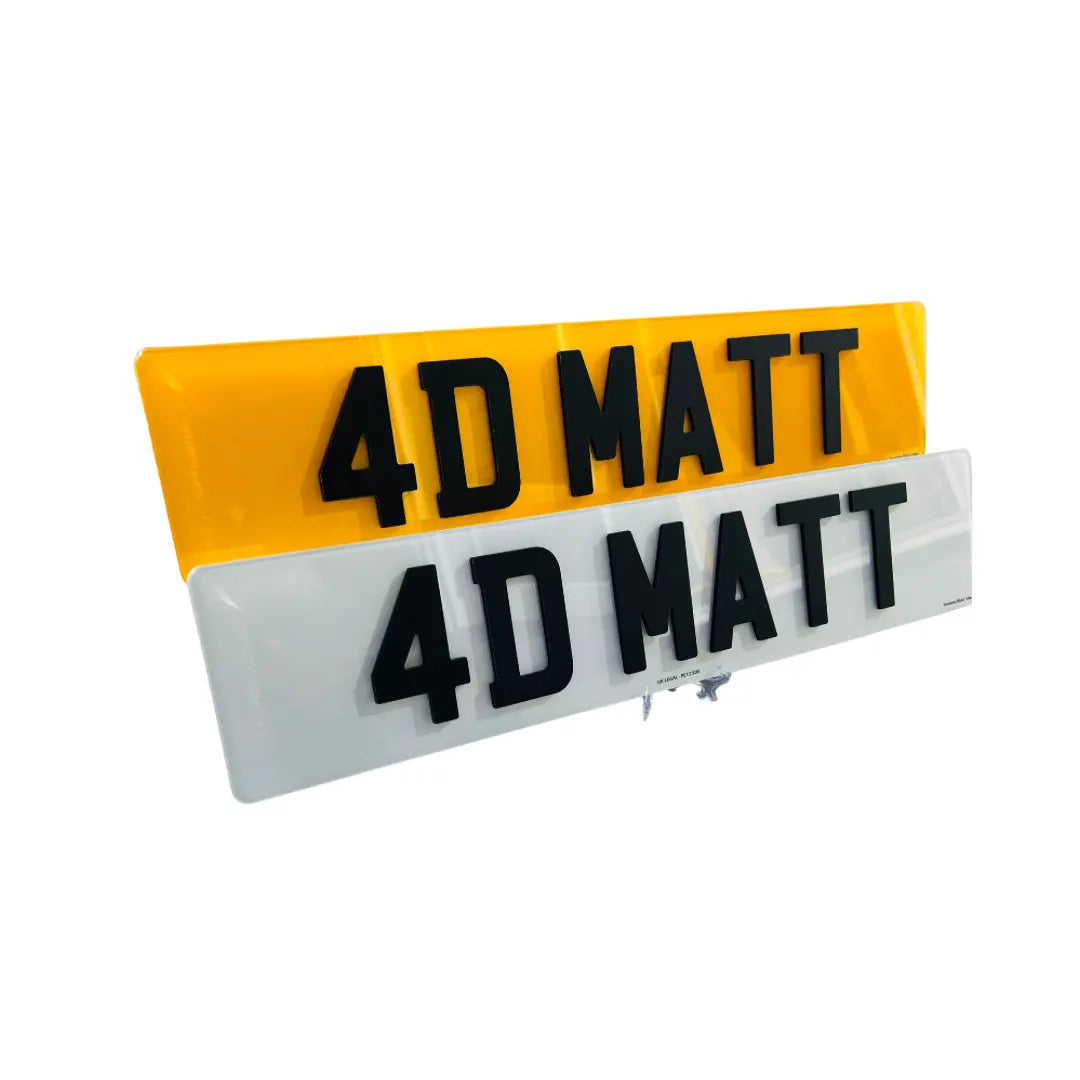 Custom Replacement Number Plates | PAIR | 4D MATT | UK Legal UK Legal