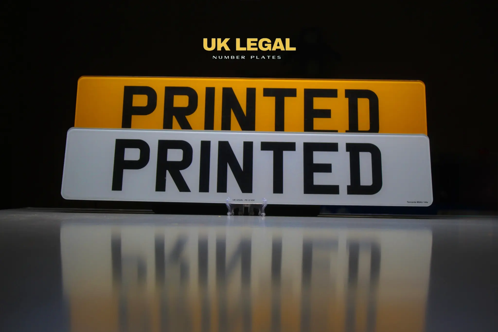 Custom Replacement Number Plates | 2D Printed Font | UK Legal UK Legal