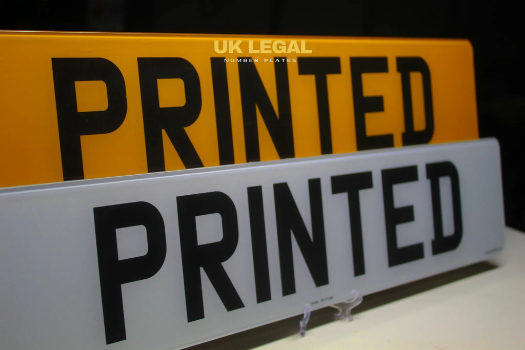Custom Replacement Number Plates | 2D Printed Font | UK Legal UK Legal