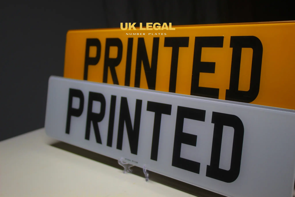 Custom Replacement Number Plates | 2D Printed Font | UK Legal UK Legal