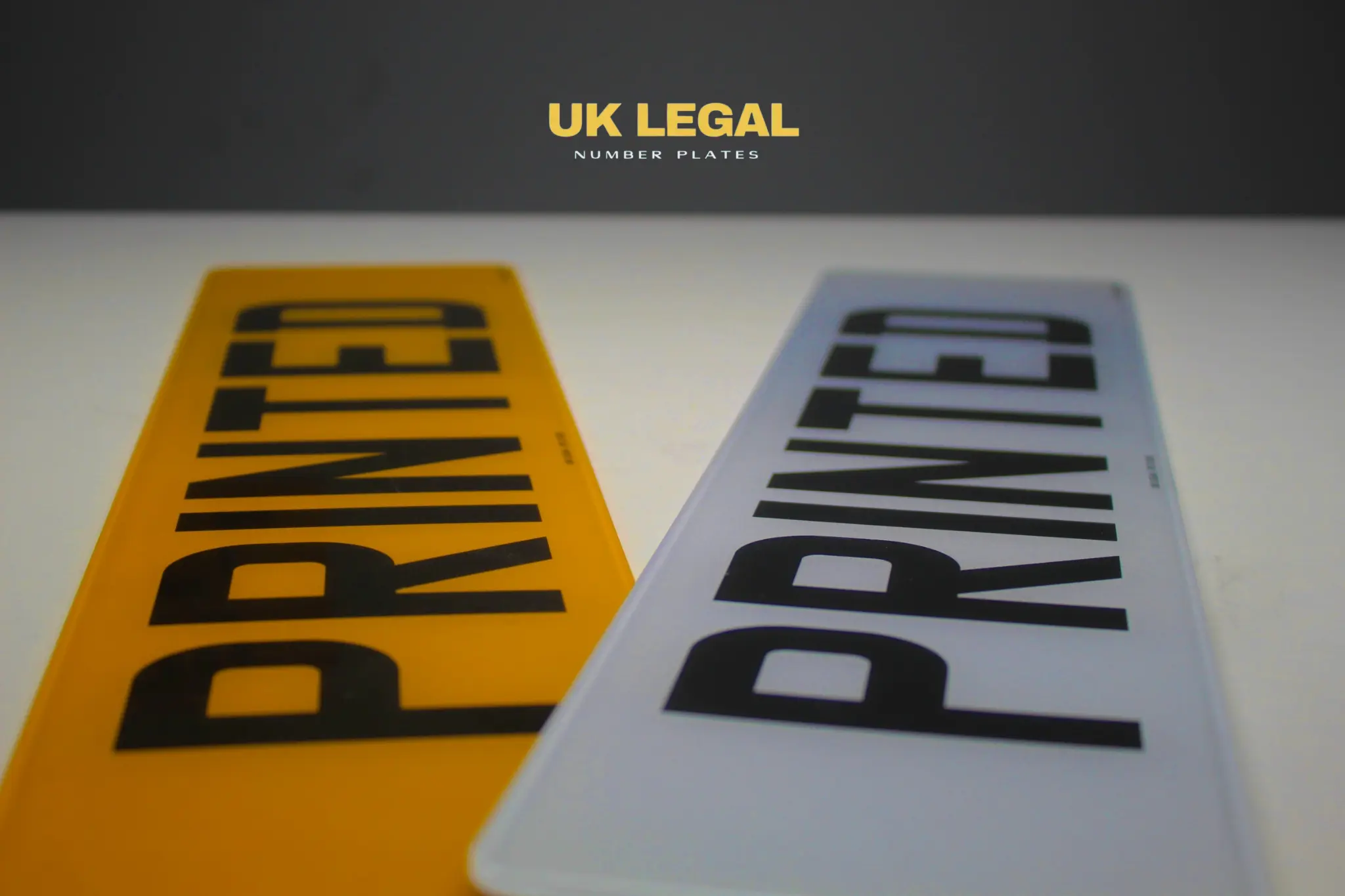 Custom Replacement Number Plates | 2D Printed Font | UK Legal UK Legal