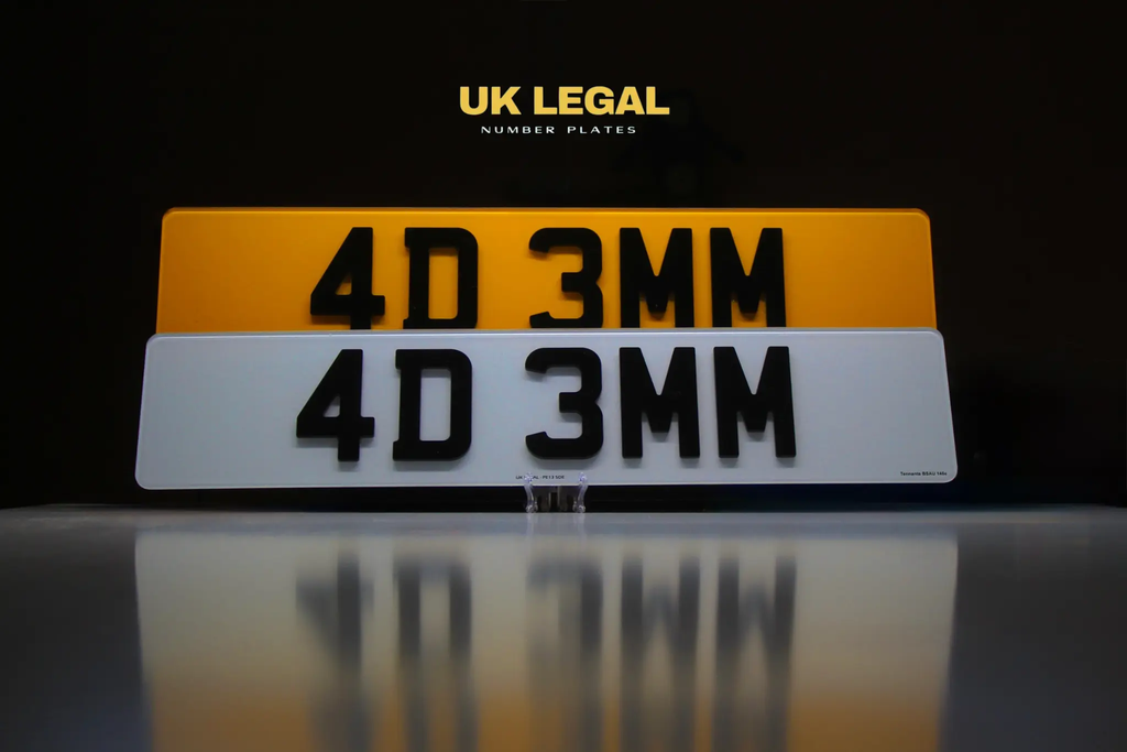 Custom Replacement Number Plates | 4D 3mm | UK Legal UK Legal