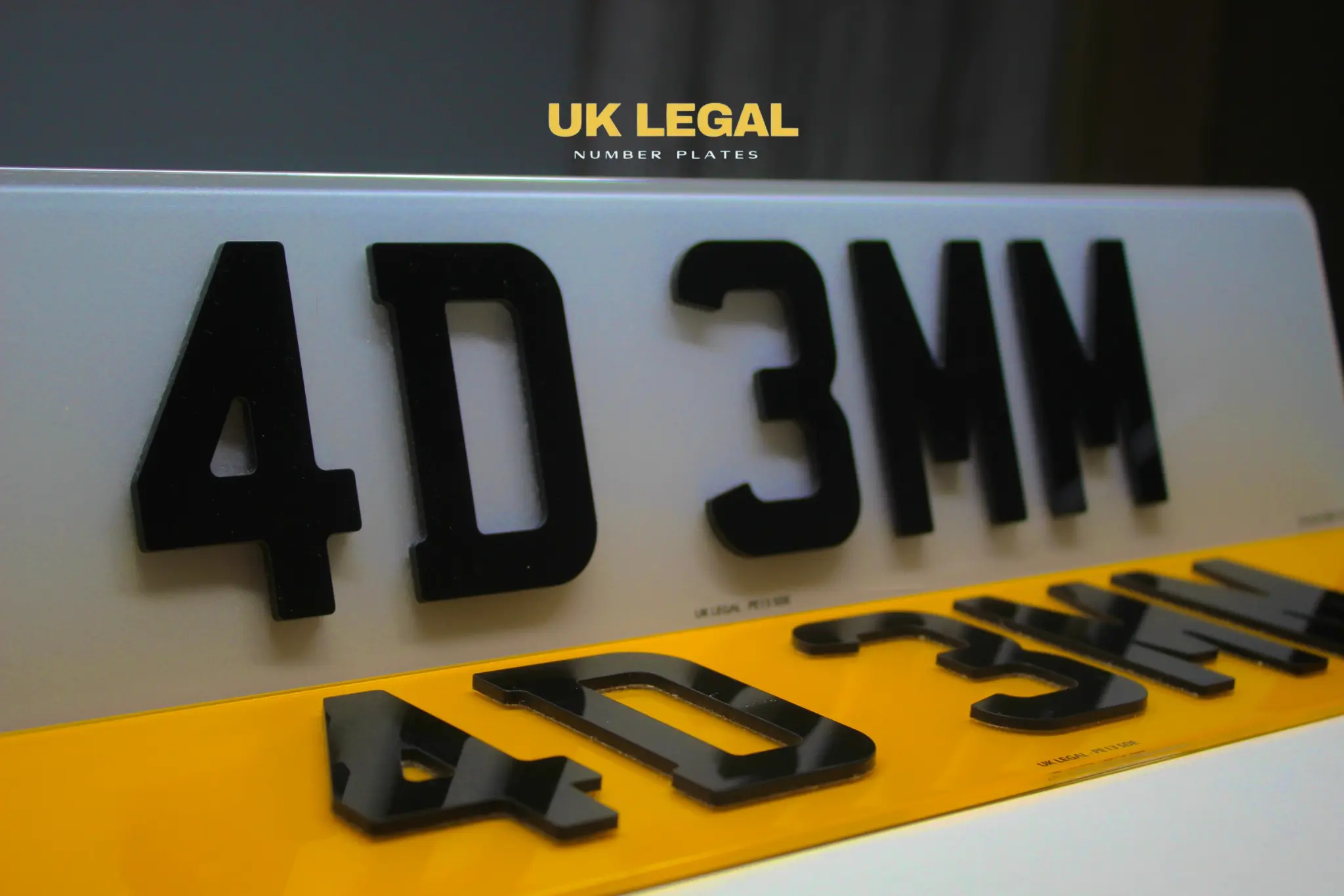 Custom Replacement Number Plates | 4D 3mm | UK Legal UK Legal