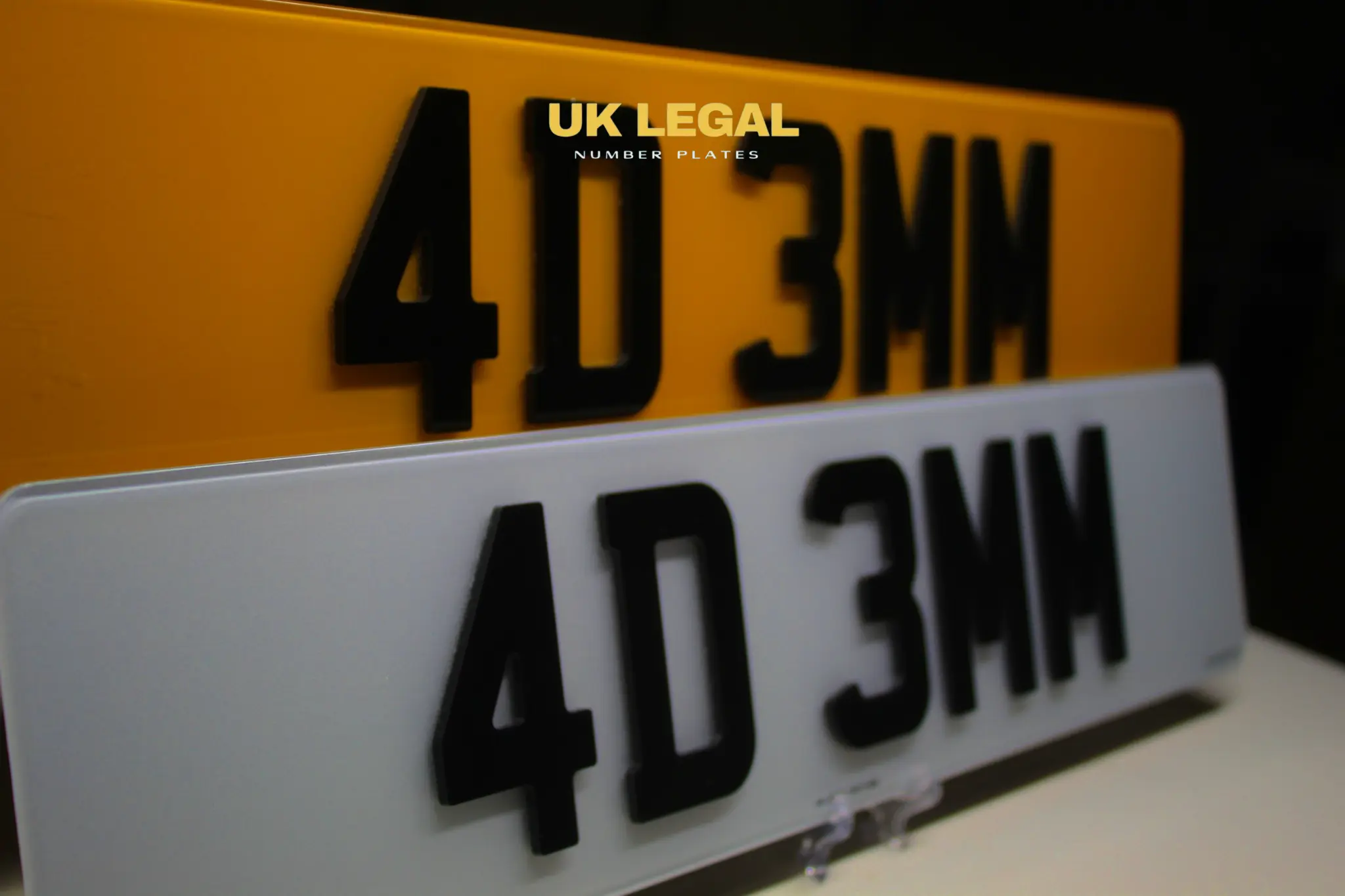 Custom Replacement Number Plates | 4D 3mm | UK Legal UK Legal