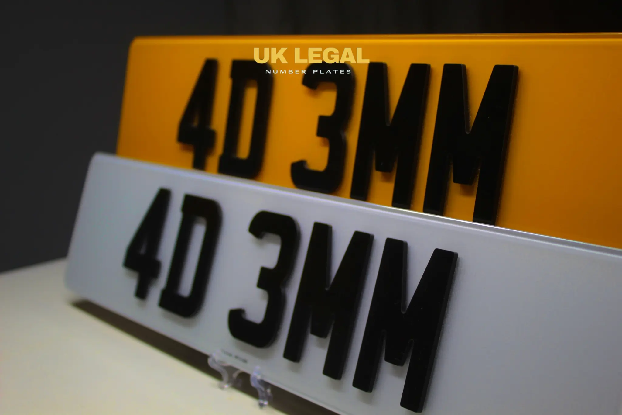 Custom Replacement Number Plates | 4D 3mm | UK Legal UK Legal