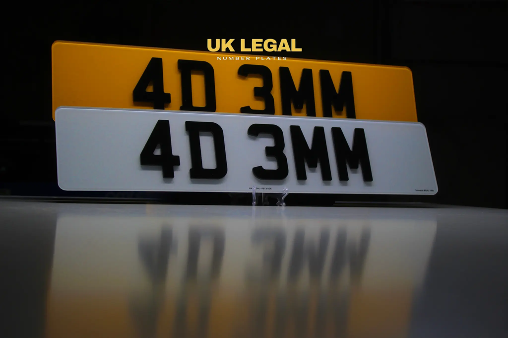 Custom Replacement Number Plates | 4D 3mm | UK Legal UK Legal