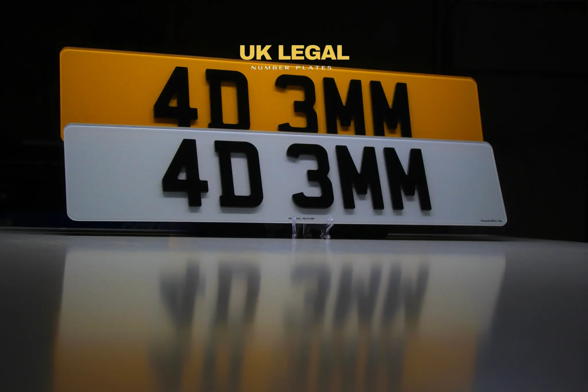 Custom Replacement Number Plates | 4D 3mm | UK Legal UK Legal