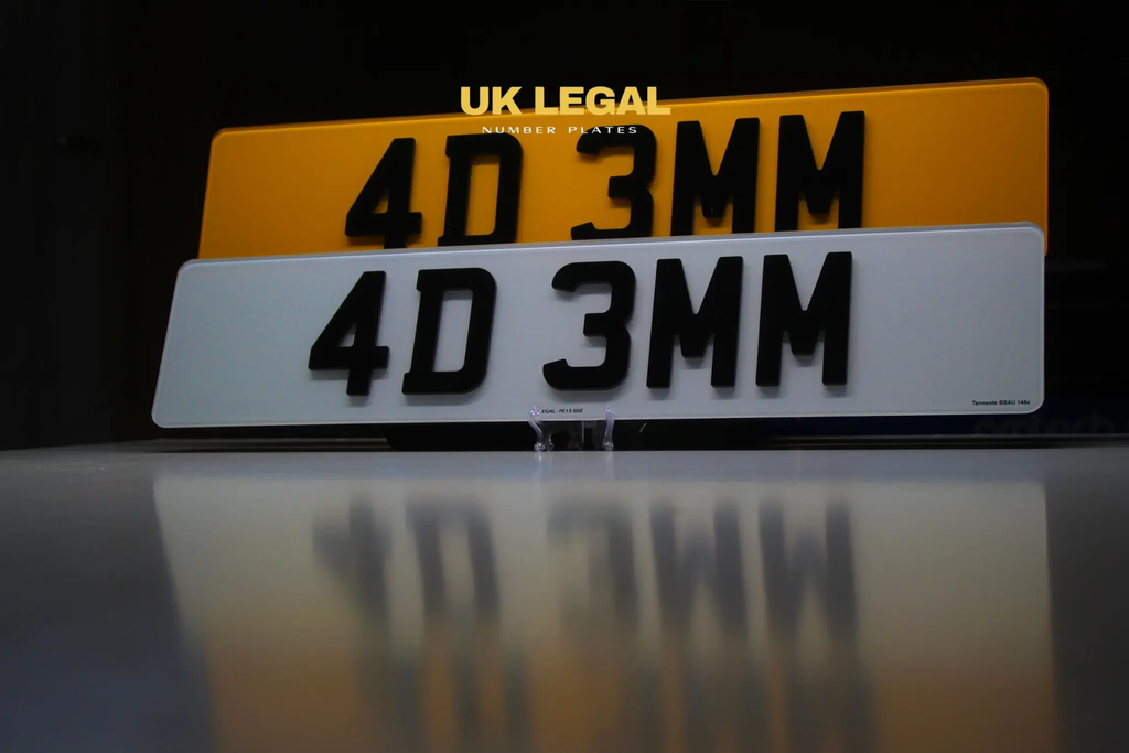 Custom Replacement Number Plates | 4D 3mm | UK Legal UK Legal