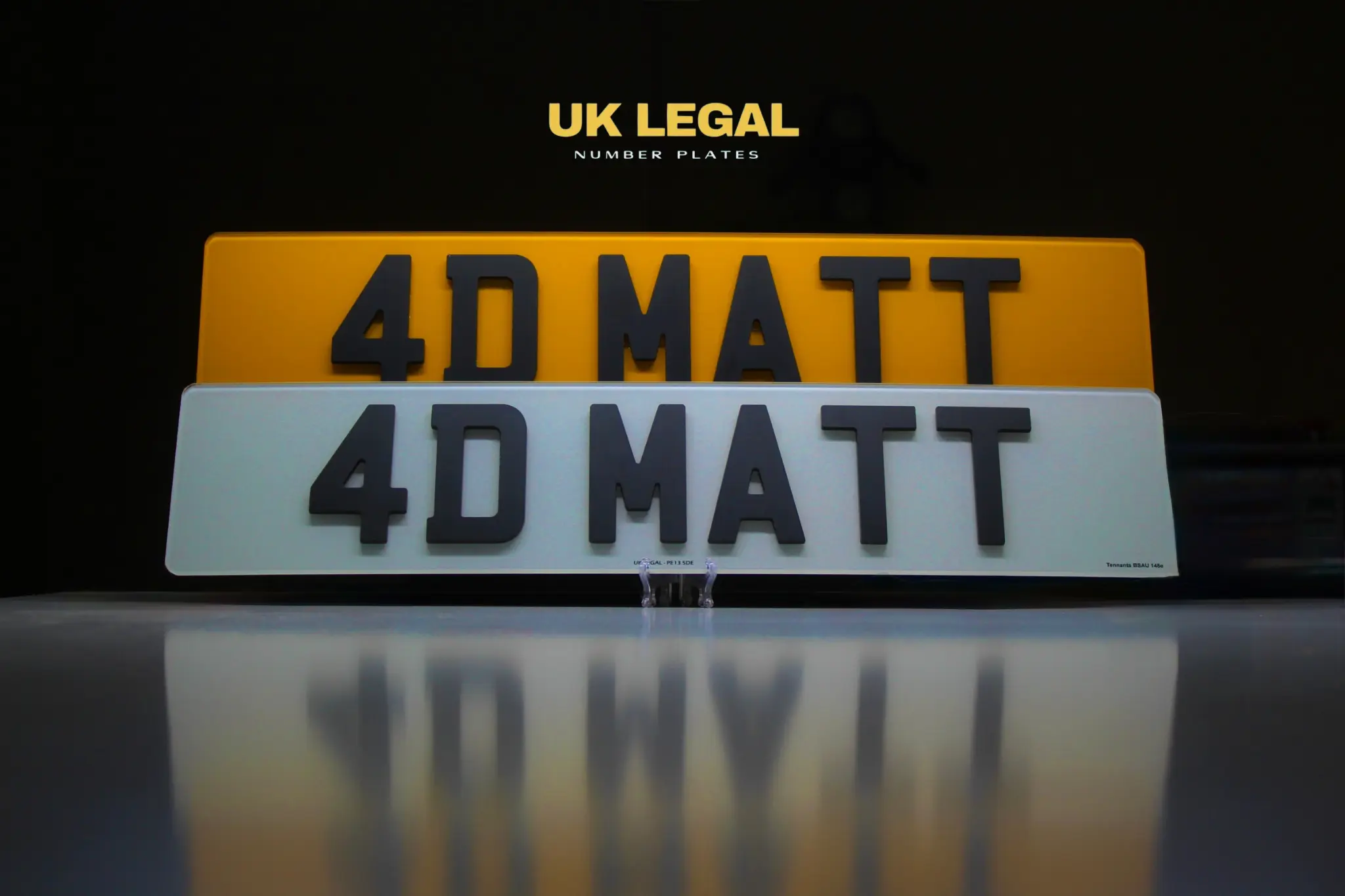 Custom Replacement Number Plates | 4D MATT | UK Legal UK Legal