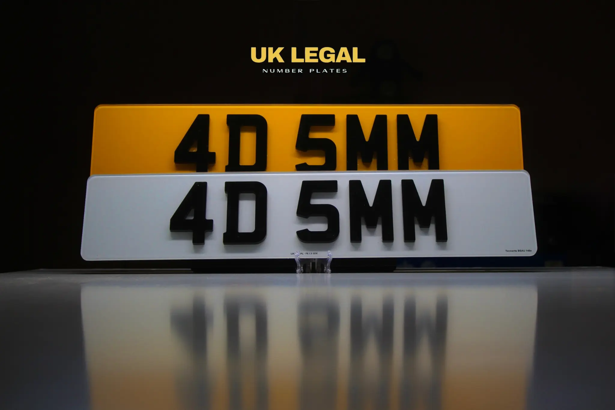 Custom Replacement Number Plates | 4D 5mm | UK Legal UK Legal