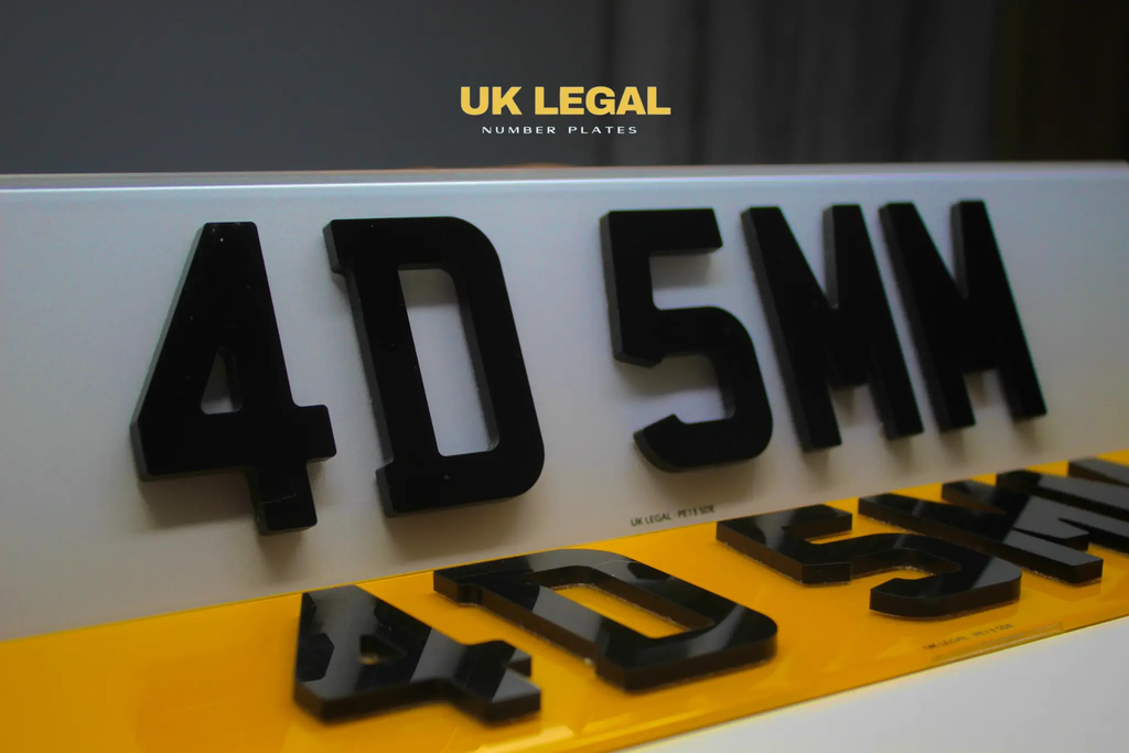 Custom Replacement Number Plates | 4D 5mm | UK Legal UK Legal