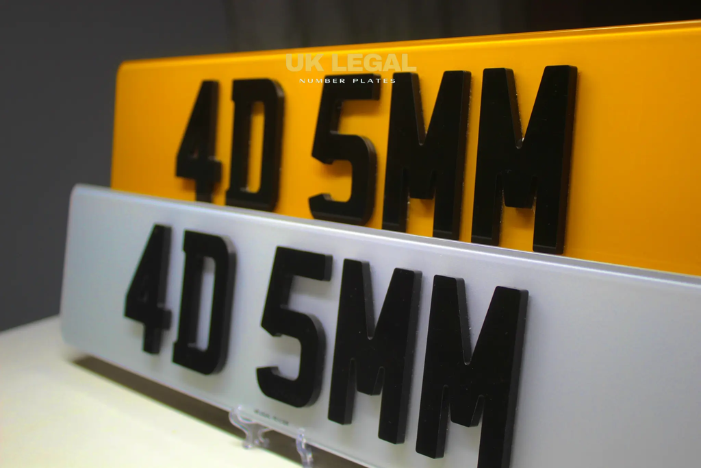 Custom Replacement Number Plates | 4D 5mm | UK Legal UK Legal