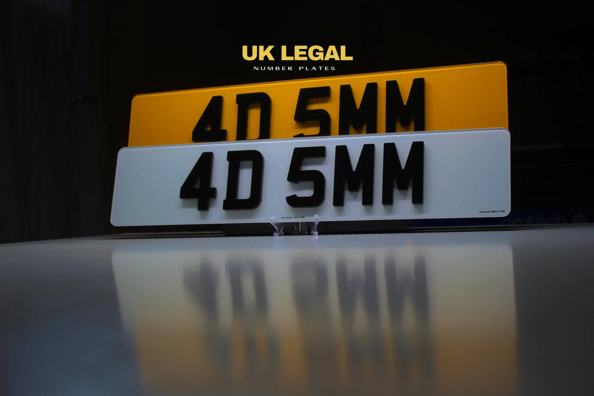Custom Replacement Number Plates | 4D 5mm | UK Legal UK Legal