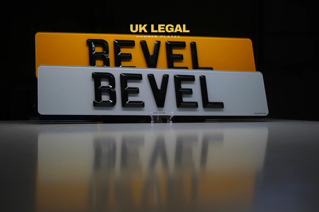 Custom Replacement Number Plates | Bevelled Style | UK Legal UK Legal