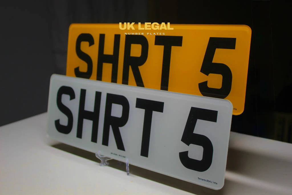 Custom Replacement Number Plates | Short 5 Digit Style | UK Legal UK Legal