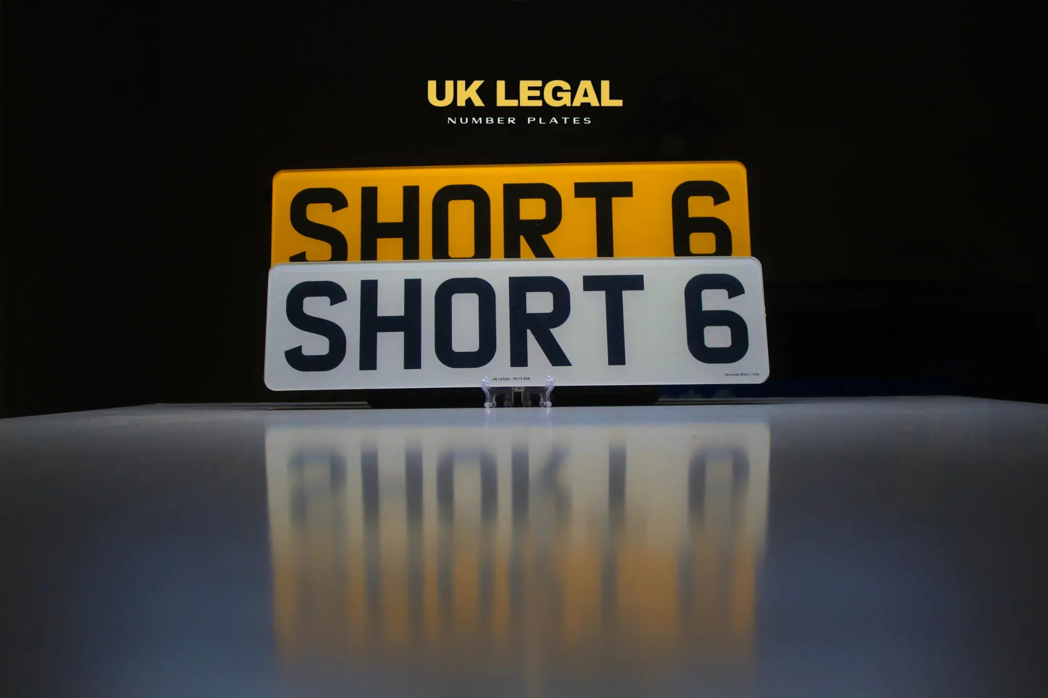 Custom Replacement Number Plates | Short 6 Digit Style | UK Legal UK Legal