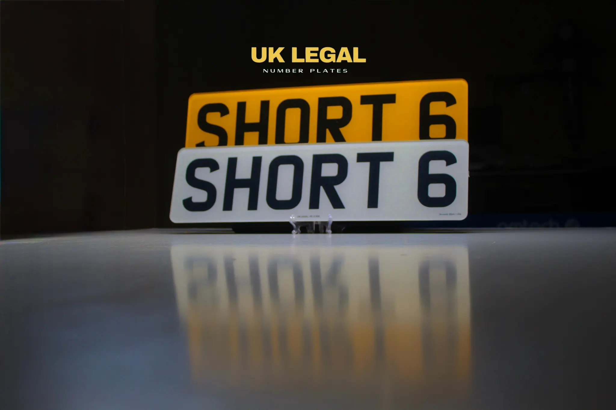 Custom Replacement Number Plates | Short 6 Digit Style | UK Legal UK Legal