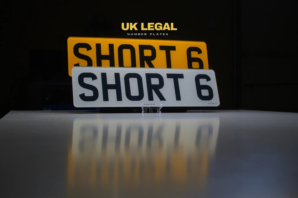 Custom Replacement Number Plates | Short 6 Digit Style | UK Legal UK Legal