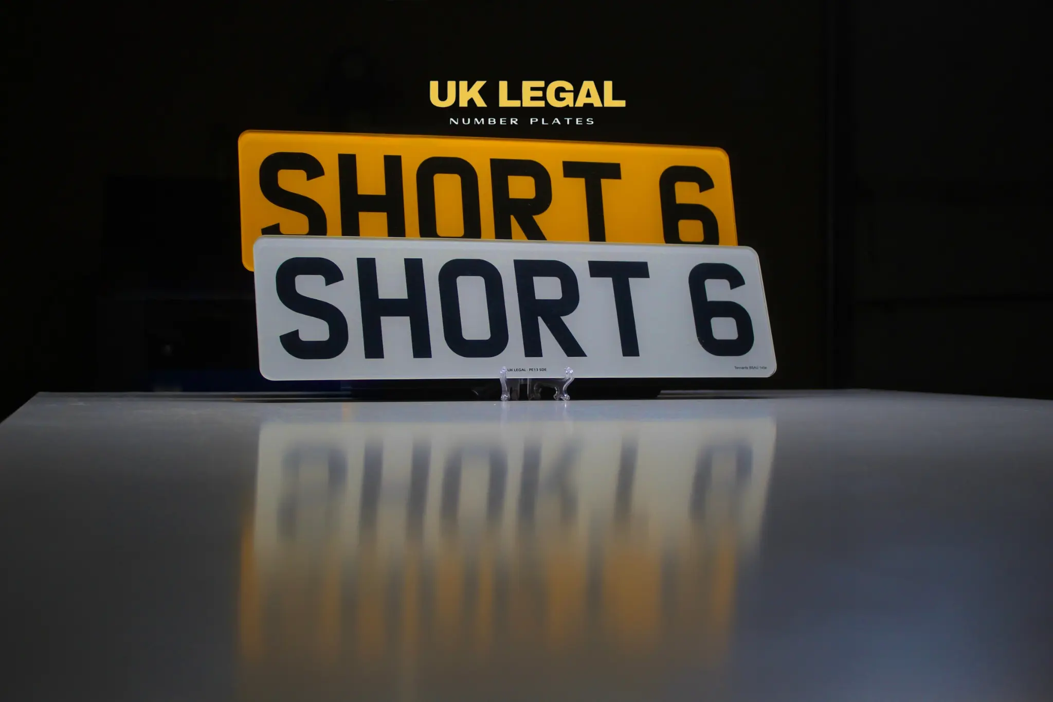 Custom Replacement Number Plates | Short 6 Digit Style | UK Legal UK Legal