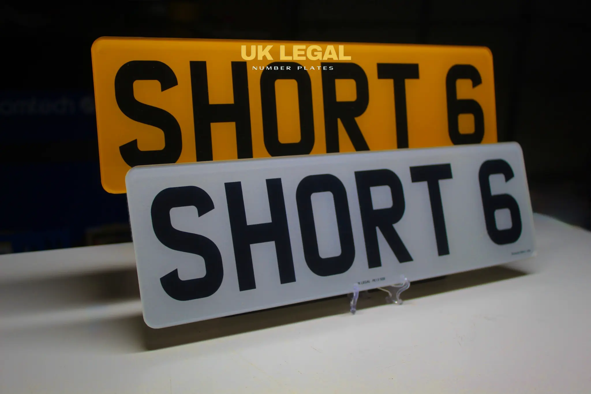 Custom Replacement Number Plates | Short 6 Digit Style | UK Legal UK Legal