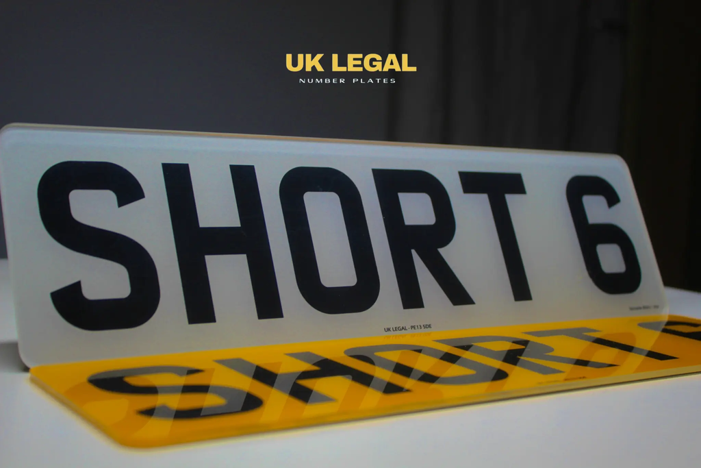 Custom Replacement Number Plates | Short 6 Digit Style | UK Legal UK Legal