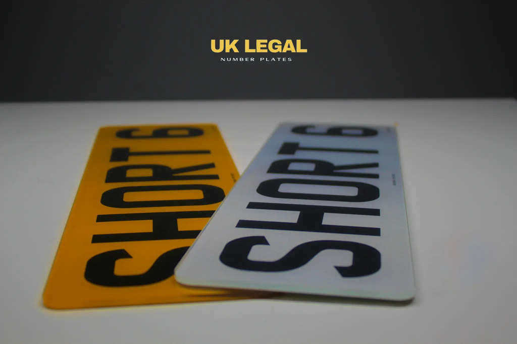 Custom Replacement Number Plates | Short 6 Digit Style | UK Legal UK Legal
