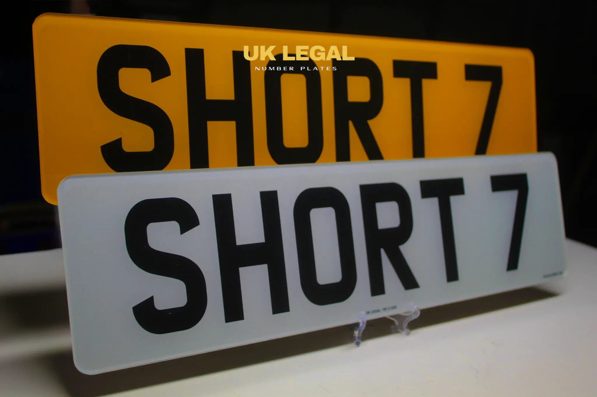 Custom Replacement Number Plates | Short 7 Digit Style | UK Legal UK Legal