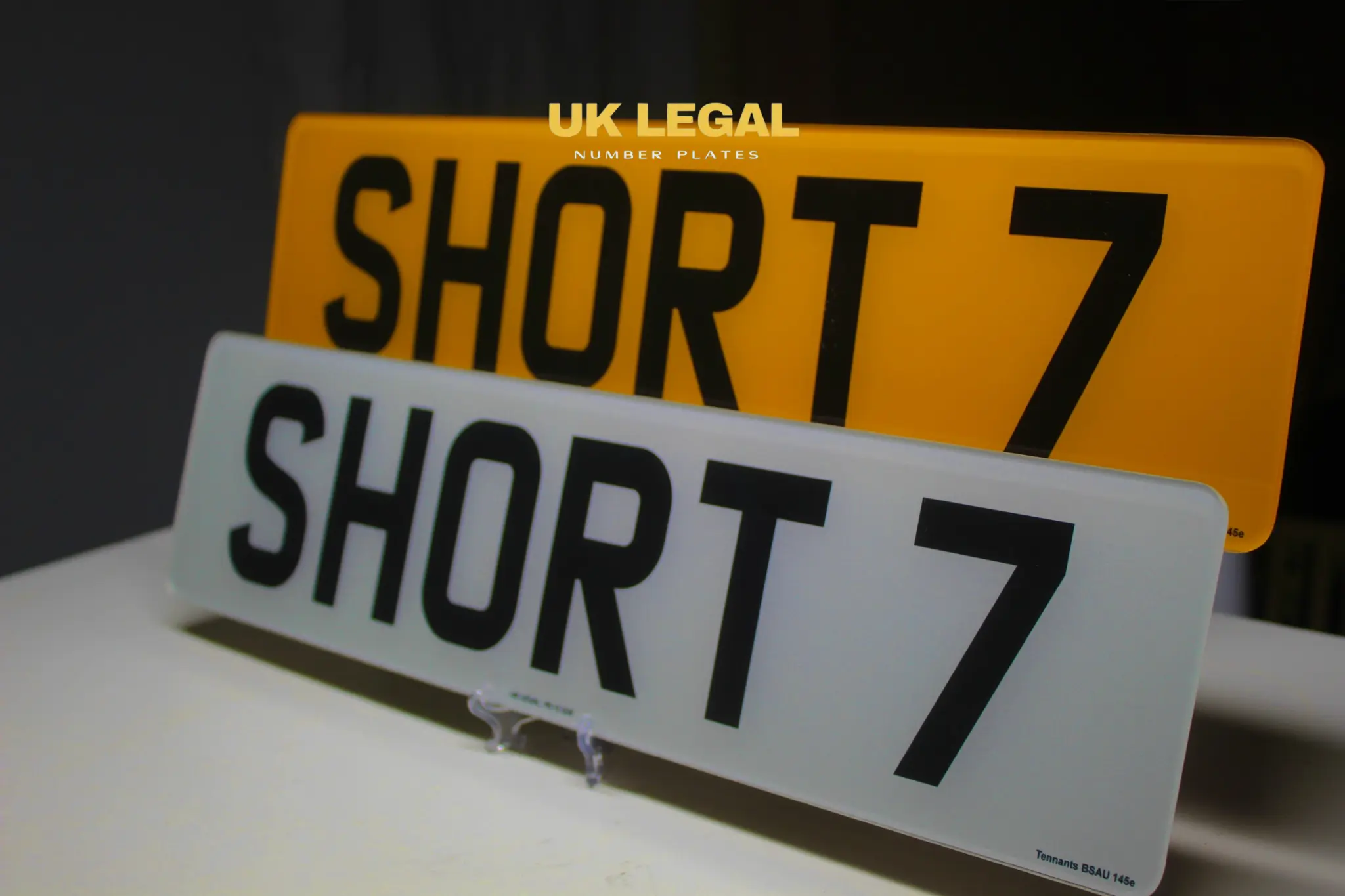 Custom Replacement Number Plates | Short 7 Digit Style | UK Legal UK Legal