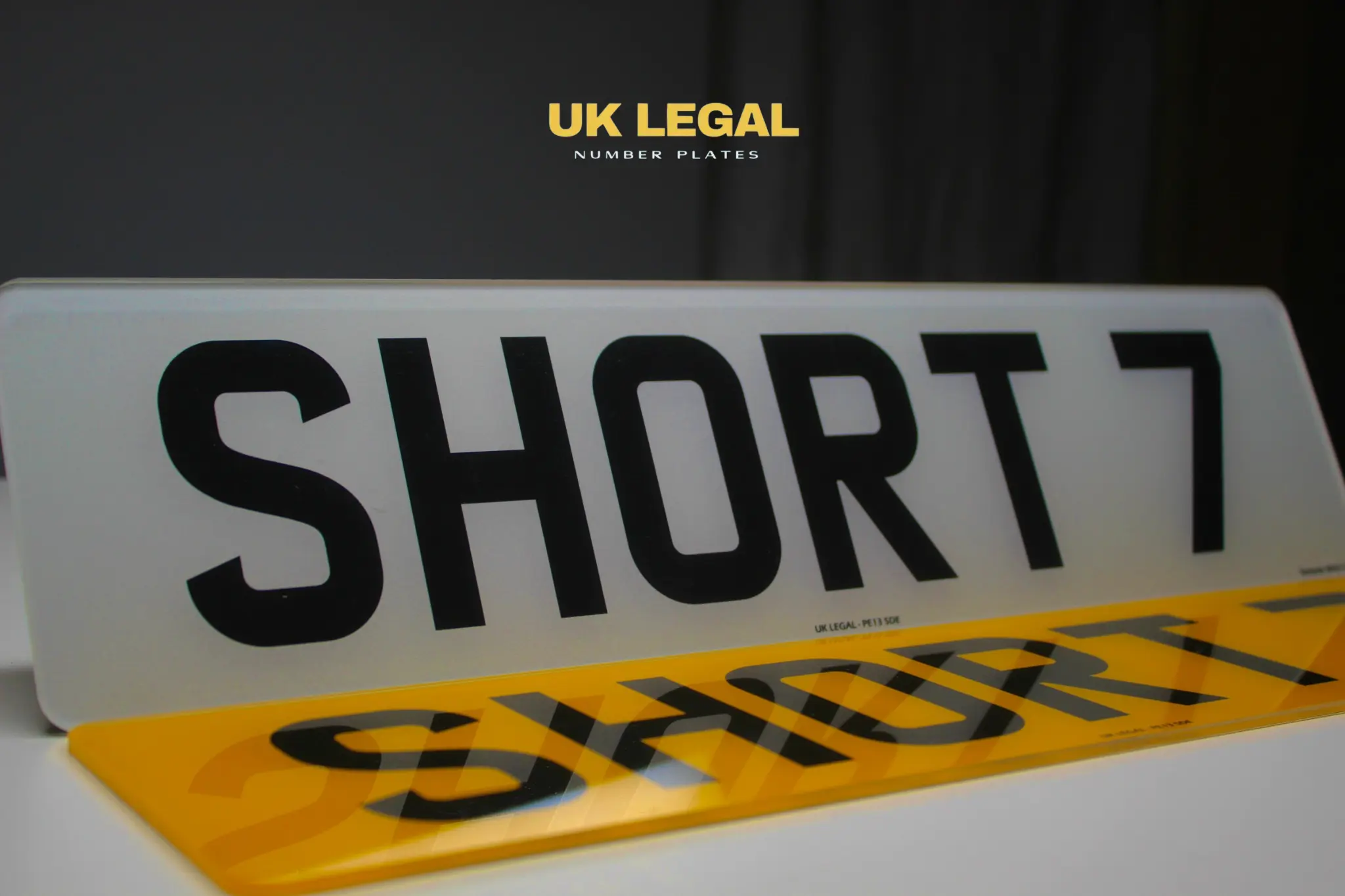 Custom Replacement Number Plates | Short 7 Digit Style | UK Legal UK Legal