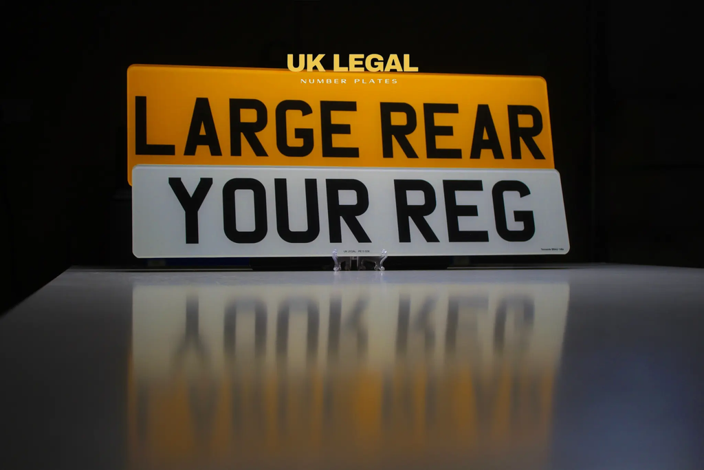 Custom Replacement Number Plates | Large Rear Style | UK Legal UK Legal