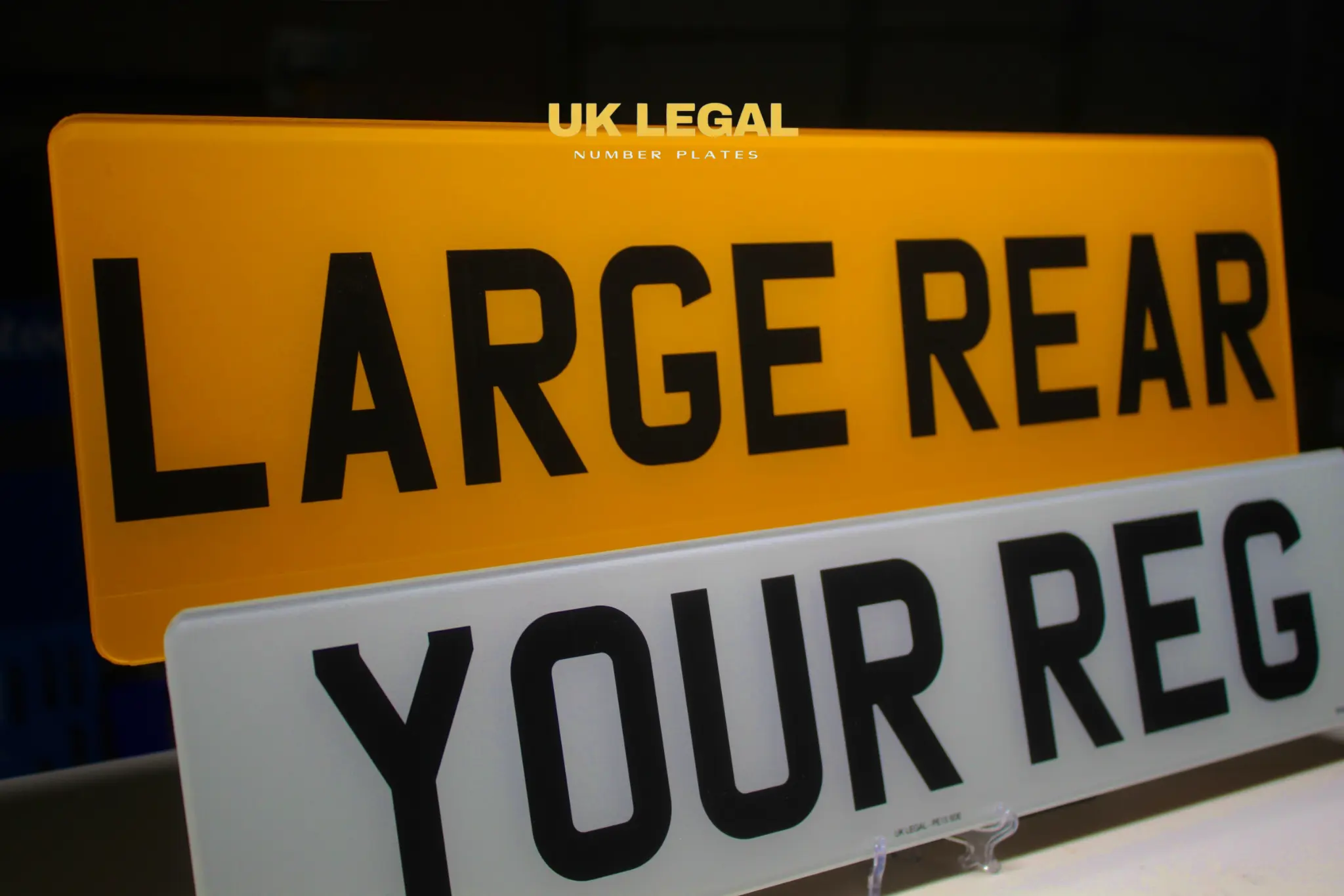 Custom Replacement Number Plates | Large Rear Style | UK Legal UK Legal