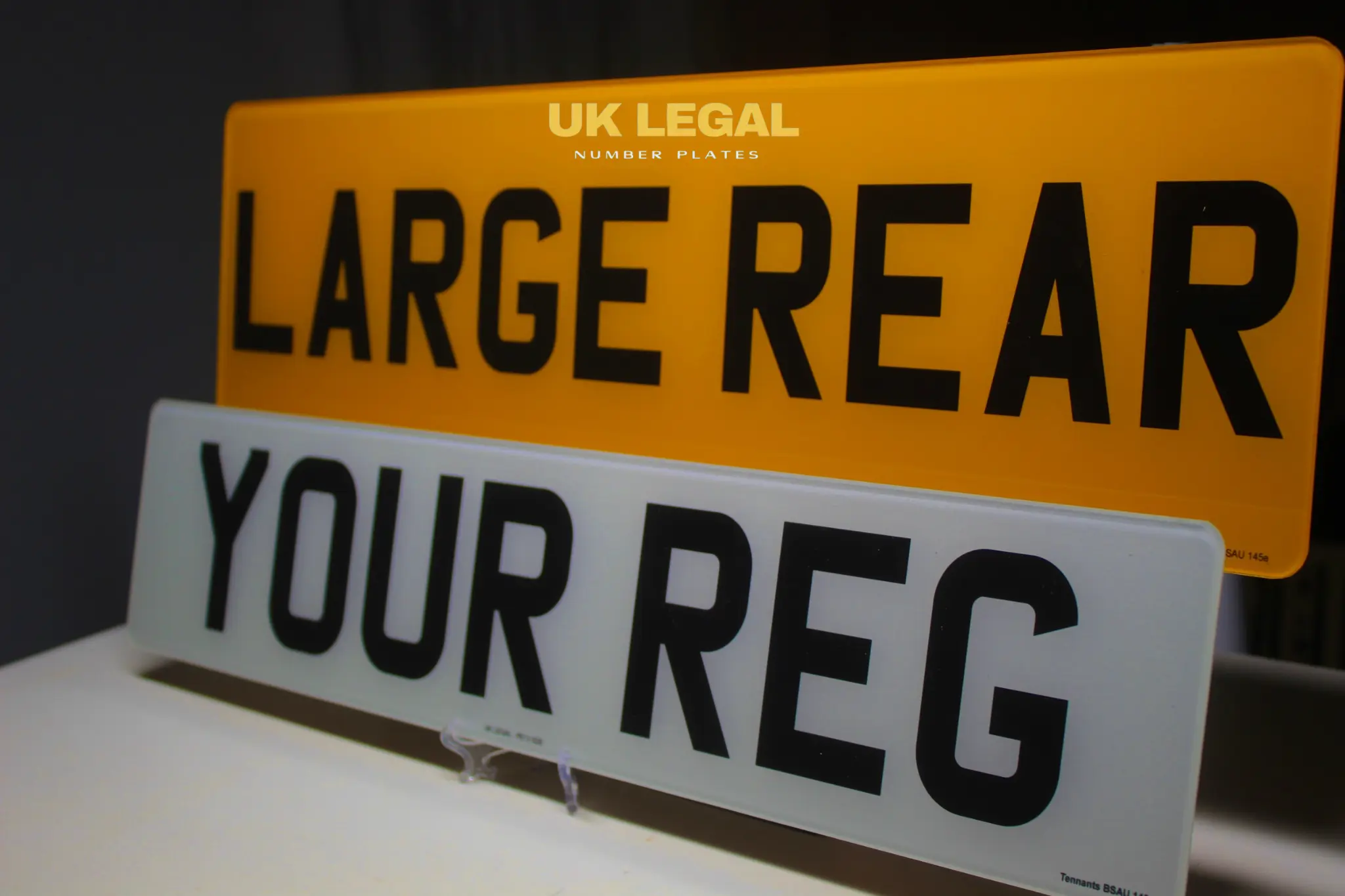 Custom Replacement Number Plates | Large Rear Style | UK Legal UK Legal