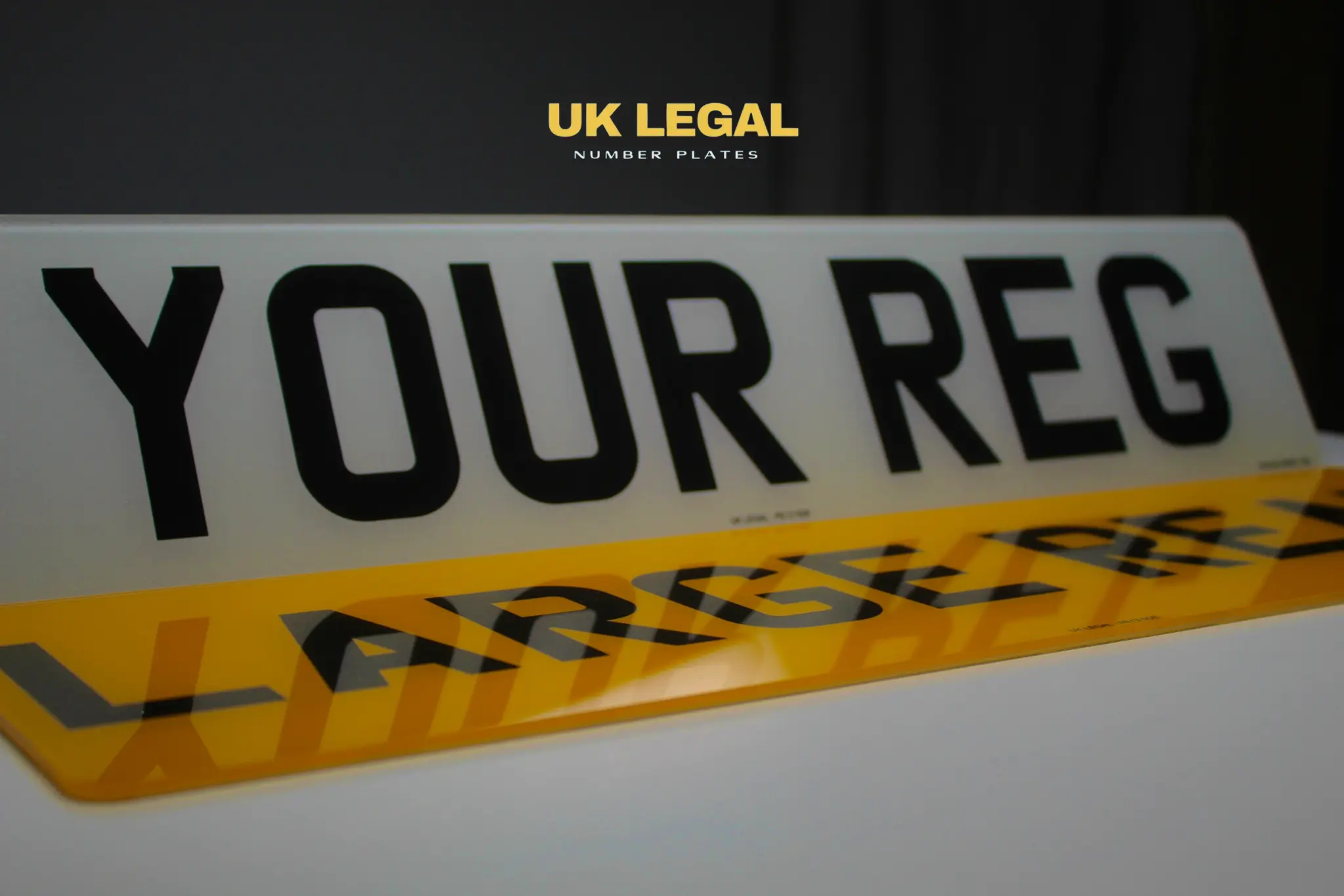 Custom Replacement Number Plates | Large Rear Style | UK Legal UK Legal